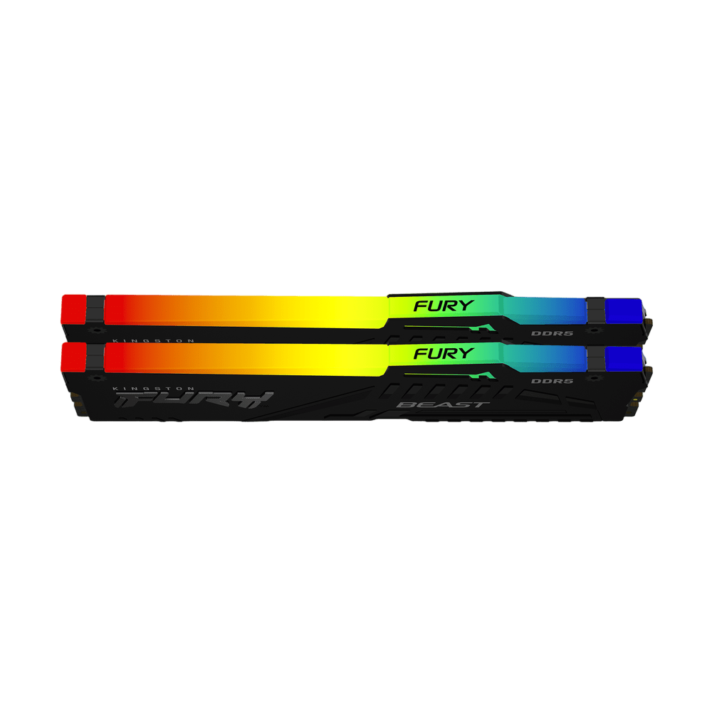 Kingston Fury Beast RGB 16GB (8GBx2) DDR5 5600MHz Desktop Memory - Vektra Computers LLC Kingston Fury Beast RGB 16GB (8GBx2) DDR5 5600MHz Desktop Memory - Vektra Computers LLC